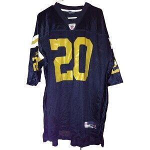 Titans Of NY Jets Thomas Jones #20 NFL Reebok Jersey 2XL Blue Gold Throwback